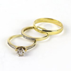 Trio anillos de boda A16