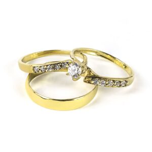 trio anillos de boda A20